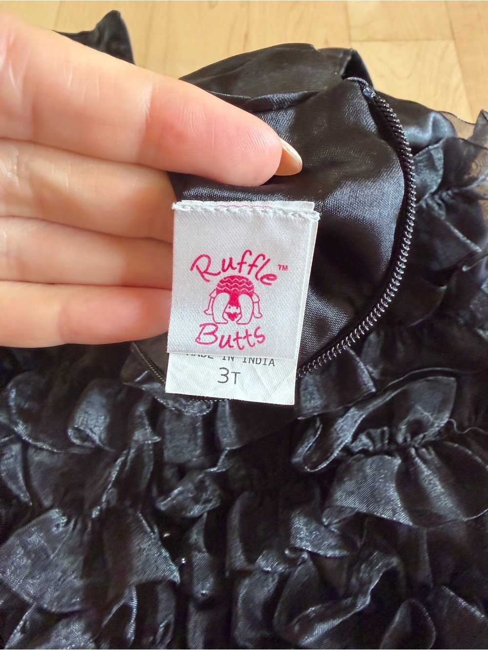 Satin Ruffle Party Dress - Picture 4 of 8